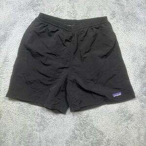 Patagonia 5" Baggies Lined Shorts Mens XS Black Mesh Lined Drawstring Hiking